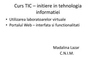 curs tic initiere in tehnologia informatiei