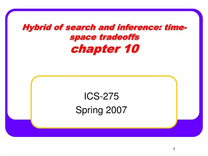 hybrid of search and inference time space tradeoffs chapter 10