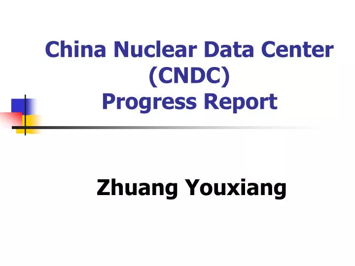 china nuclear data center cndc progress report