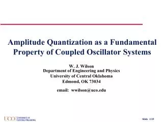 Amplitude Quantization as a Fundamental Property of Coupled Oscillator Systems