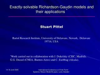 Exactly-solvable Richardson-Gaudin models and their applications *