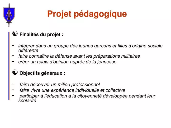 projet p dagogique