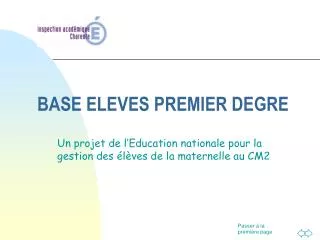 base eleves premier degre