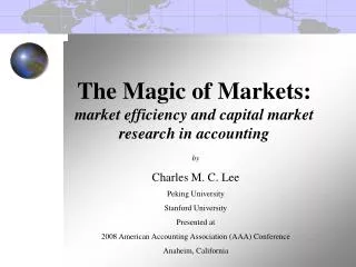 by Charles M. C. Lee Peking University Stanford University Presented at