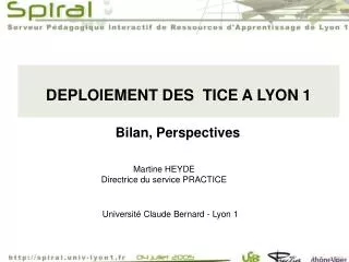 deploiement des tice a lyon 1