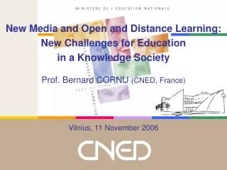 New Media and Open and Distance Learning: New Challenges for Education in a Knowledge Society