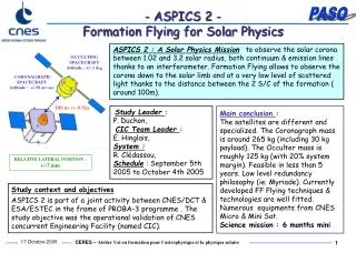 - ASPICS 2 - Formation Flying for Solar Physics
