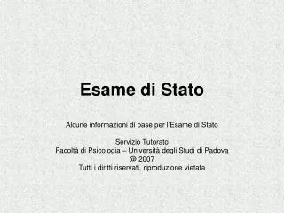 esame di stato
