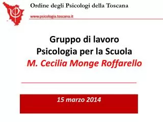 gruppo di lavoro psicologia per la scuola m cecilia monge roffarello