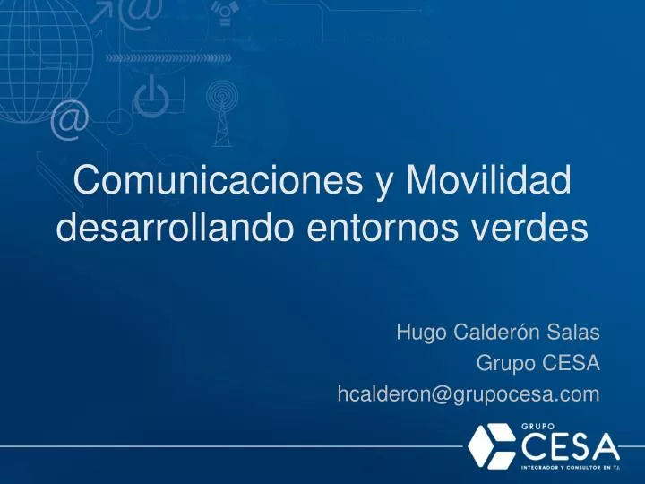 comunicaciones y movilidad desarrollando entornos verdes