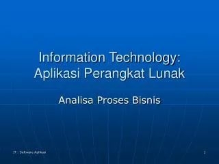 information technology aplikasi perangkat lunak