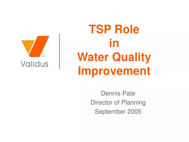 tsp role in water quality improvement