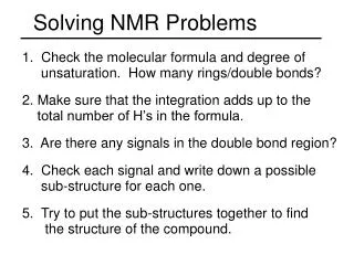 solving nmr problems