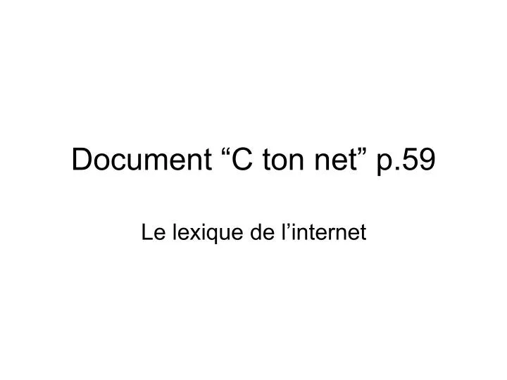 document c ton net p 59