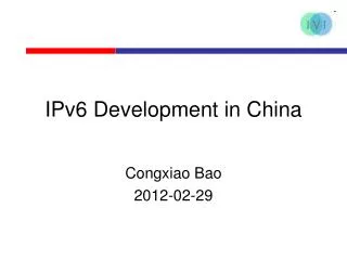 IPv6 Development in China