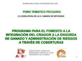 foro tematico pecuario