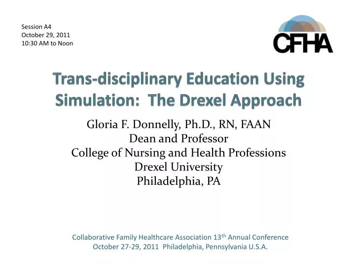 trans disciplinary education using simulation the drexel approach