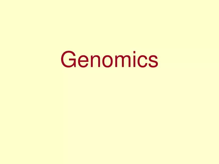 genomics