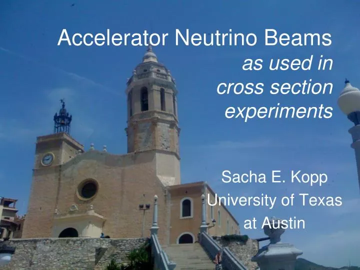 accelerator neutrino beams as used in cross section experiments