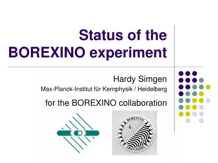 status of the borexino experiment