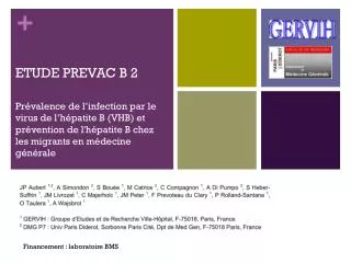 etude prevac b 2