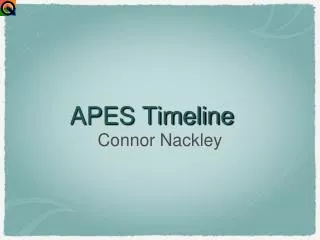 APES Timeline