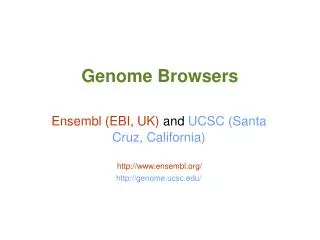 Genome Browsers