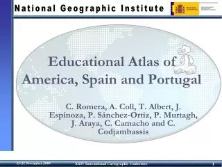 Educational Atlas of America, Spain and Portugal