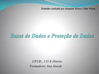 bases de dados e prote o de dados