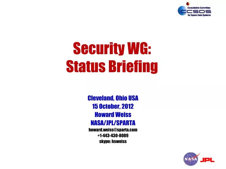 security wg status briefing