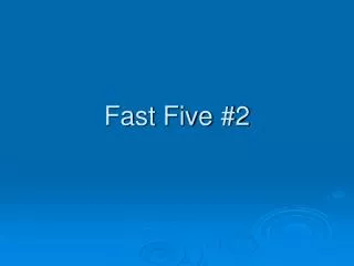 Fast Five #2
