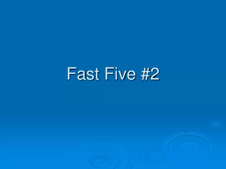 fast five 2