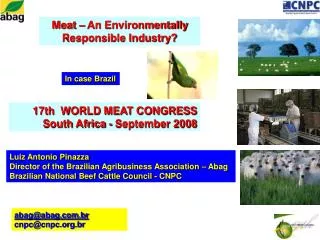 Meat – An Environmentally Responsible Industry?