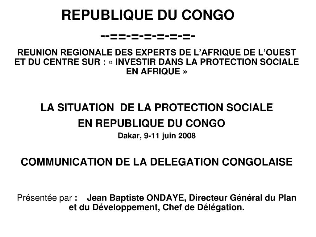 PPT - REPUBLIQUE DU CONGO --==-=-=-=-=-=- PowerPoint Presentation, free ...