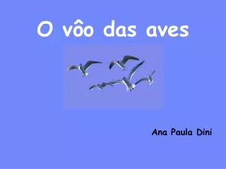 o v o das aves