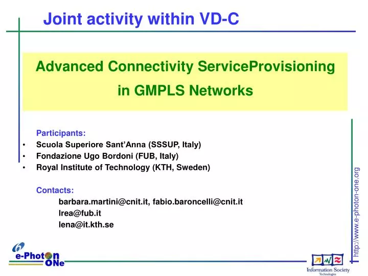 joint activity within vd c