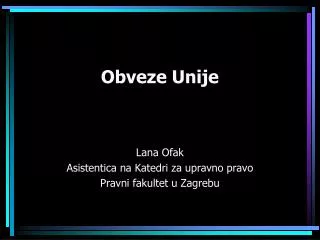 obveze unije
