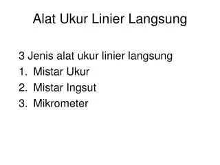 alat ukur linier langsung