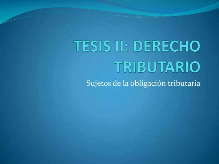 tesis ii derecho tributario