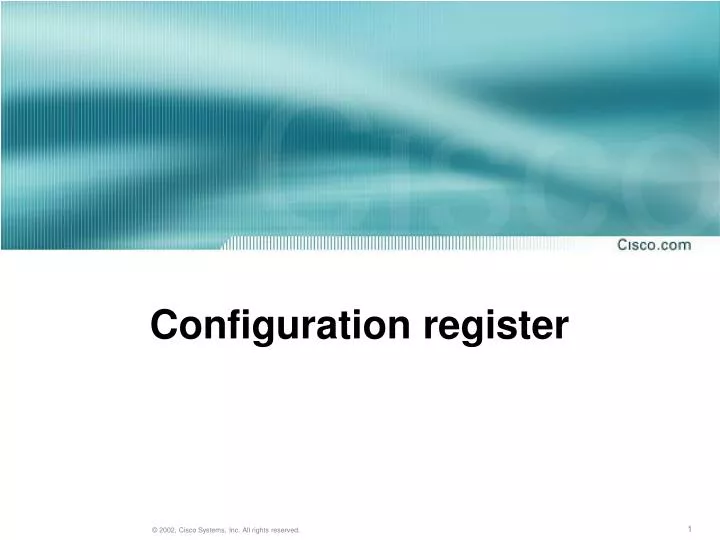 configuration register
