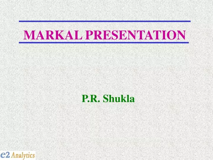 markal presentation