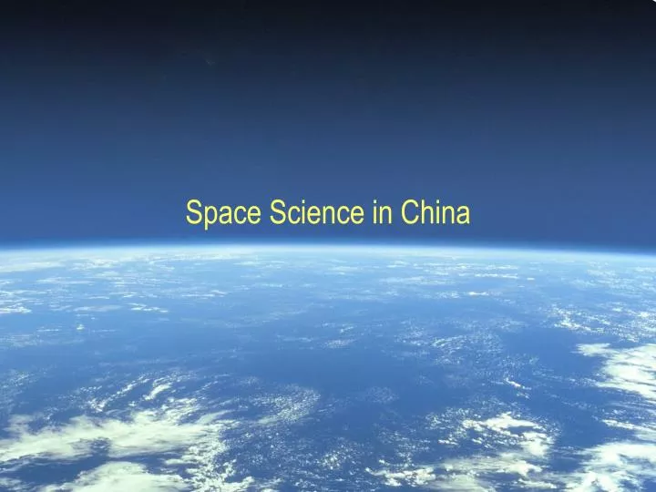 space science in china