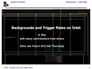 Backgrounds and Trigger Rates on Orbit