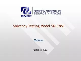 Solvency Testing Model SD-CNSF