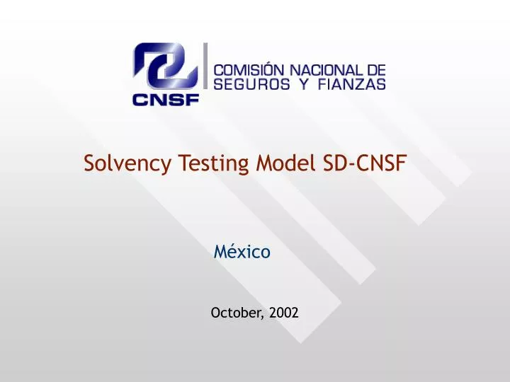 solvency testing model sd cnsf