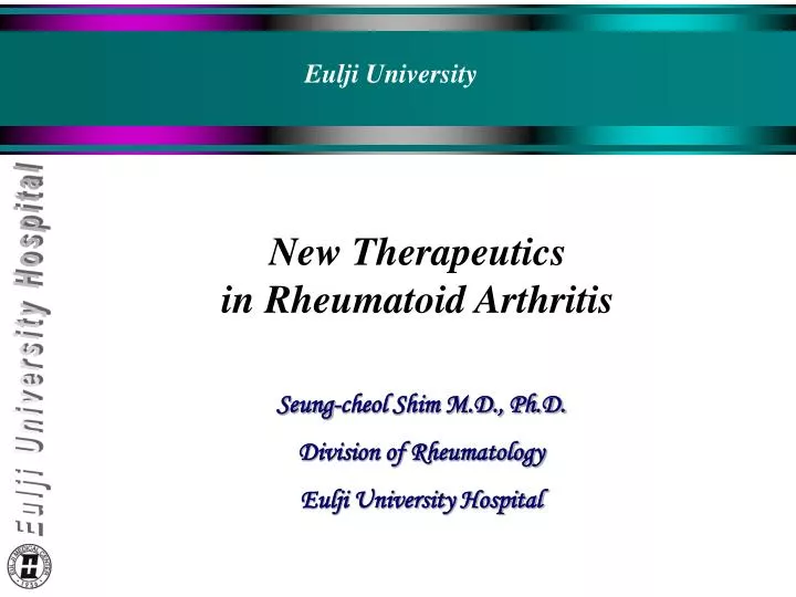 new therapeutics in rheumatoid arthritis
