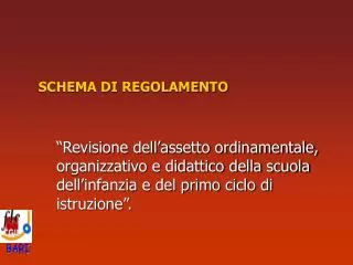 schema di regolamento