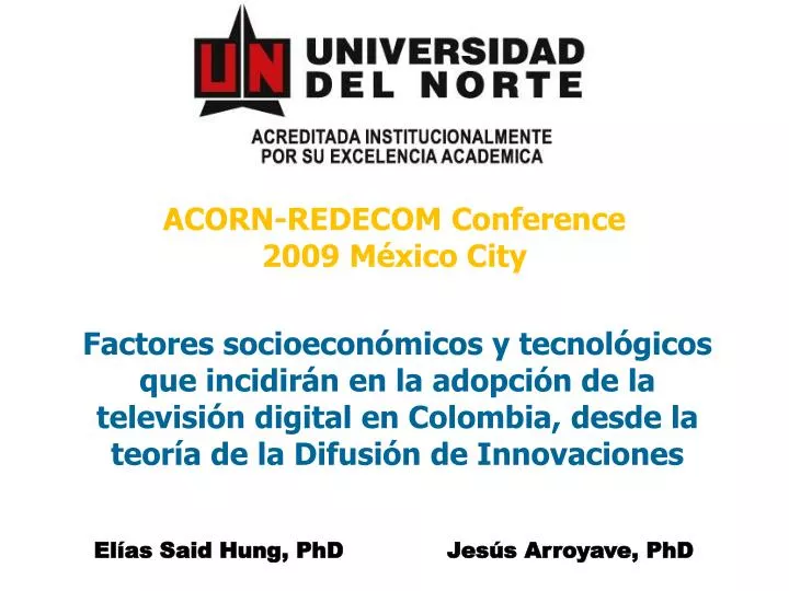 acorn redecom conference 2009 m xico city