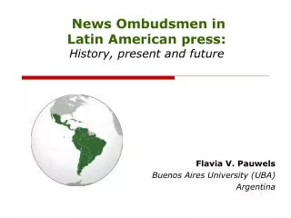 News Ombudsmen in Latin American press: History, present and future