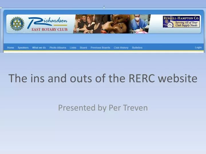 the ins and outs of the rerc website